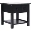 Image de vidaXL Table d'appoint Noir 40x40x40 cm Bois de Paulownia