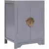 Image de vidaXL Table de chevet Gris 38x28x52 cm Bois de Paulownia