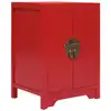 Image de vidaXL Table de chevet Rouge 38 x 28 x 52 cm Bois de Paulownia