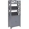 Image de vidaXL Armoire de salle de bain Gris 46x24x116 cm Bois de Paulownia