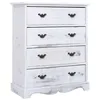 Image de vidaXL Armoire à tiroirs Blanc 60x30x75 cm Bois