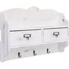 Image de vidaXL Porte-manteau mural Blanc 50x10x34 cm Bois