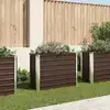 Image de vidaXL Lit surélevé de jardin Marron 100x40x77 cm Acier galvanisé
