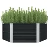 Image de vidaXL Jardinière surélevée Anthracite 129x129x45 cm Acier galvanisé