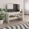 Image de vidaXL Meuble TV Blanc 80x40x40 cm Bois d’ingénierie