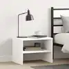Image de vidaXL Tables de chevet 2 pcs Blanc 40x30x30 cm Bois d'ingénierie