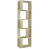 Image de vidaXL Bibliothèque/Séparateur de Pièce, Meuble de Rangement, Étagère à Livres Salon Salle de Séjour Chambre Intérieur, Moderne, Chêne Sonoma Bois d’Ingénierie