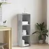 Image de vidaXL Bibliothèque/Meuble TV Gris béton 36x30x114cm Bois d’ingénierie