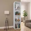 Image de vidaXL Bibliothèque/Meuble TV Blanc 36x30x143 cm Bois d'ingénierie