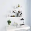 Image de vidaXL Étagères murales 3 pcs Blanc Bois d'ingénierie