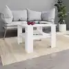 Image de vidaXL Table basse Blanc 60x60x42 cm Bois d’ingénierie
