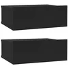 Image de Tables de chevet flottantes 2 pcs Noir 40x30x15 cm