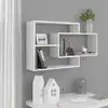 Image de vidaXL Étagères murales blanc brillant 104x20x58,5 cm bois ingénierie