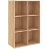 Image de Bibliothèque Buffet chêne sonoma 66x30x98 cm bois d ingénierie