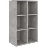 Image de Bibliothèque Buffet gris béton 66x30x98 cm bois d ingénierie