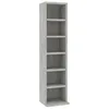 Image de vidaXL Meuble CD Gris Cement 21 x 16 x 88 cm AgglomÃ rÃ 