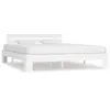 Image de vidaXL Cadre de lit sans matelas blanc 160x200 cm bois de pin massif