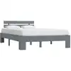 Image de vidaXL Cadre de lit sans matelas gris bois massif de pin 140x200 cm