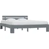 Image de vidaXL Cadre de lit sans matelas gris 160x200 cm bois de pin massif
