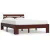 Image de vidaXL Cadre de lit sans matelas marron foncé pin massif 120x200 cm