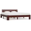 Image de vidaXL Cadre de lit sans matelas marron foncé pin massif 160x200 cm