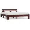 Image de vidaXL Cadre de lit sans matelas marron foncé 180x200 cm pin massif