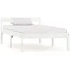 Image de vidaXL Cadre de lit sans matelas blanc bois de pin massif 90x200 cm