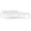 Image de vidaXL Cadre de lit sans matelas blanc bois de pin massif 160x200 cm