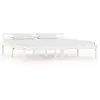Image de vidaXL Cadre de lit sans matelas blanc bois massif de pin 180x200 cm