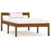 Image de vidaXL Cadre de lit sans matelas marron miel pin massif 100x200 cm