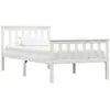 Image de vidaXL Cadre de lit sans matelas blanc bois de pin massif 100x200 cm