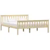 Image de vidaXL Cadre de lit sans matelas naturel bois massif de pin 160x200 cm