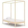 Image de vidaXL Cadre de lit à baldaquin sans matelas bois massif 100x200 cm