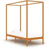 Image de vidaXL Cadre de lit à baldaquin sans matelas bois massif 100x200 cm