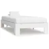 Image de vidaXL Cadre de lit sans matelas blanc bois de pin massif 90x200 cm
