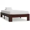 Image de vidaXL Cadre de lit sans matelas marron foncé bois pin massif 90x200cm