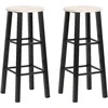 Image de vidaXL Lot de 2 Tabourets de Bar, Chaise de Pub, Siège de Bistrot, Meuble de Salle à Manger Cuisine Salon Maison Intérieur, Noir MDF