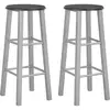 Image de vidaXL Tabourets de bar lot de 2 argenté MDF