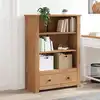 Image de vidaXL Bibliothèque 80x35x110 cm Bois de pin massif Assortiment Panama