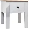 Image de vidaXL Table de chevet Blanc 46x40x57 cm Pin Gamme Panama