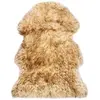Image de vidaXL Tapis en peau de mouton 60 x 90 cm Mélange de marron
