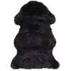 Image de Tapis en peau de mouton 60 x 90 cm Gris foncé