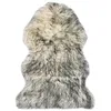 Image de Tapis en peau de mouton 60 x 90 cm Mélange de gris foncé