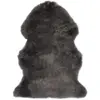 Image de vidaXL Tapis en peau de mouton 60 x 90 cm Gris clair