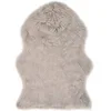 Image de vidaXL Tapis 60 x 90 cm Peau de Mouton synthétique Gris Clair