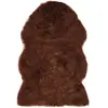 Image de vidaXL Tapis 60 x 90 cm Peau de mouton synthétique Marron