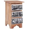 Image de vidaXL Table de Chevet, Armoire de Lit avec Tiroirs, Table de Nuit avec Rangement, Armoire de Chevet Chambre, 30x30x51 cm Bois d'Acajou Massif