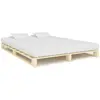 Image de vidaXL Cadre de lit de palette sans matelas 140x200 cm bois massif pin