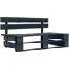 Image de vidaXL Banc palette de jardin Bois Noir