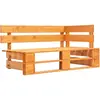 Image de vidaXL Banc d'angle palette de jardin bois marron miel